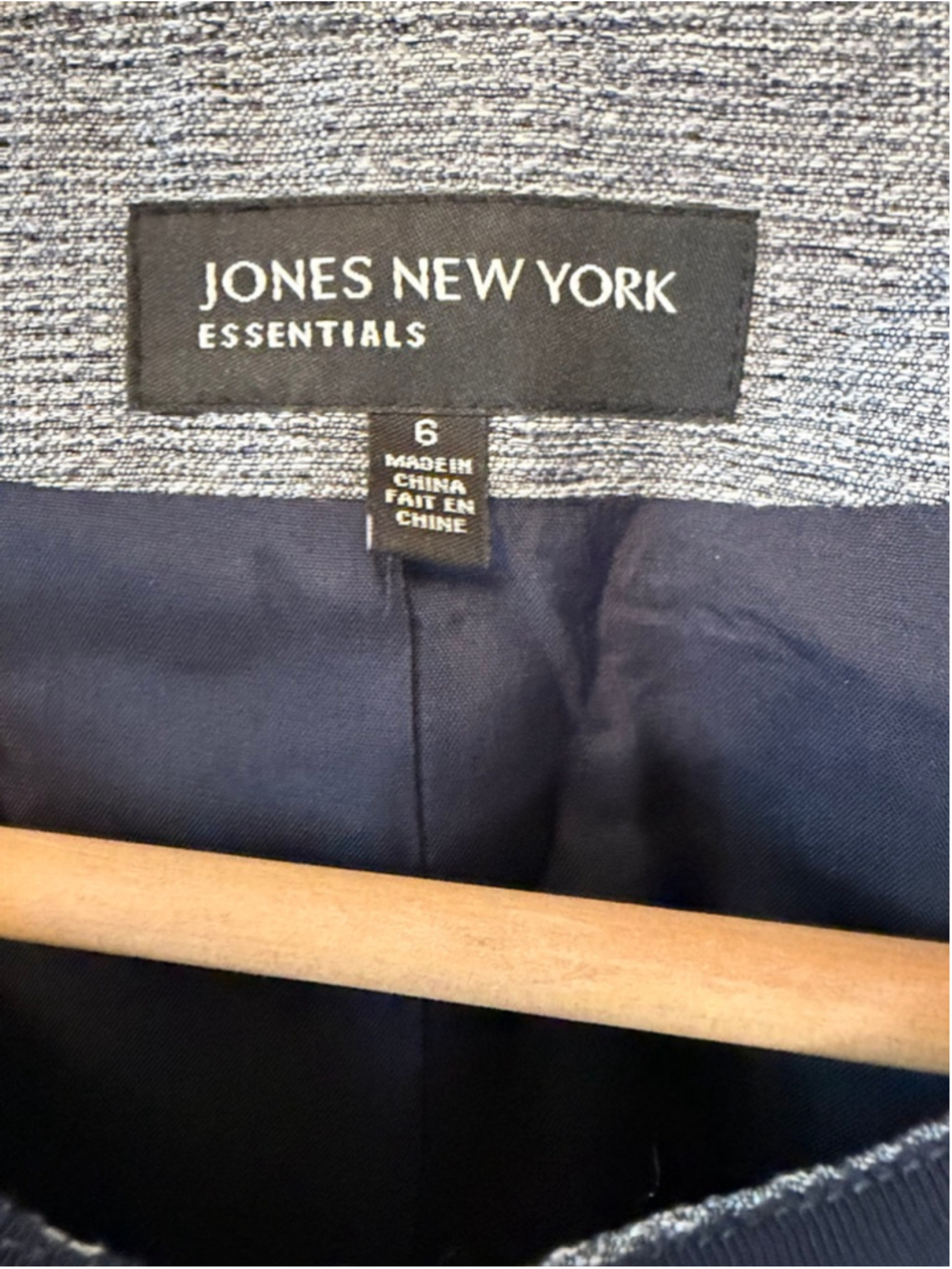 Jones New York Grey Zip Blazer Jacket Size 6 Structured Career - Picture 10 of 11